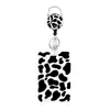 Portanombre de insignia minimalista con cordón retráctil, Portapase de identificación, Regalo elegante, Portatarjeta de identificación de empleado, Aleación de zinc