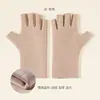 Guantes de Medio Dedo de Otoño e Invierno, Guantes Cálidos y a Prueba de Frío de Terciopelo Alemán, Guantes Táctiles sin Dedos para Escritura Flexible, Guantes de Ciclismo de Dedo Dividido y Dedo Completo