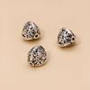 Atacado 925 joias de prata esterlina acessórios faça você mesmo em prata tailandesa contas soltas 13mm flor militar oca acessórios de prata com contas de cristal