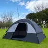 Tenda de mão de camada dupla à prova de chuva para atividades ao ar livre, piquenique, caminhada, turismo, acampamento, acampamento selvagem, manual, portátil, leve