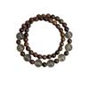 Pulsera Popular al por Mayor "Jifeng Langyue" Nuevo Estilo Chino Alga de Agua Concha Negra Media Luna Pulsera Concha de Mariposa Negra Doble Círculo Regalo