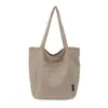 Bolsa de mano impermeable de nailon estilo japonés casual, color liso, diseño simple, gran capacidad, adecuada para estudiantes, ir al trabajo y uso diario