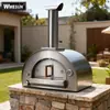 Forno de Pizza Italiano de Aço Inoxidável para Pátio Externo Grelha a Carvão e Lenha Forno Churrasqueira
