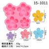 Flip Açúcar Tamanho Flor Molde de Silicone Geleia Pudim Chocolate DIY Drop Cerâmica Macia Argila Molde de Silicone Decorativo