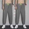Pantalones de Hielo de Seda para Hombre, Pantalones Casuales, Transpirables, Corte Holgado, Talla Grande, Pantalones para Hombre con Aire Acondicionado, Caída Suelta, Pantalones Deportivos de Secado Rápido, Estilo Delgado de Verano