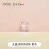 Colar Transparente de Cristal DIY Urso Gel de Chantilly Material DIY Artesanal Saco da Sorte Capa de Celular Caseira Presilha Joias Fósforo Pequeno