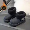 Botas de Nieve Calientes Forradas de Felpa para Niñas 2025 Invierno Nuevas Botas Grandes de Algodón para Niños Botas de Nieve Cálidas Resistentes al Frío para Niños