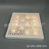 Lâmpada de Decoração para Casa de Madeira e Plástico Lâmpada Quadrada Elegante e Fresca para Mesa de Cabeceira Luz Noturna Branca Lâmpada LED Recortada
