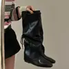 Nuevas Botas Gruesas de Otoño/Invierno para Mujer Versátiles para Viajes Diarios 2026 Botas Botas de Caña Alta Tacón Oculto de 5cm Adelgazantes Enormes