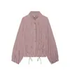 Comercio exterior familia Z transfronterizo spot ZA estilo europeo y americano ropa de mujer otoño chaqueta fina manga larga a cuadros cuello alto chaqueta