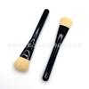 Brocha portátil para base líquida redonda plana brocha para decoración de sombra facial individual de cerdas suaves no come polvo brocha individual para maquillaje base