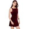 Vestido Vintage de Veludo Estilo Francês para Mulheres, Novo Vestido Camisola Vinho Slim Fit com Saia Interna, Estilo Socialite