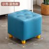 Taburete de Tela Tecnológica para el Hogar Sala de Estar Taburete de Mesa de Centro Taburete Bajo de Madera Maciza Taburete Cambiador de Zapatos Taburete para Probador Taburete de Sofá Asiento Taburete Cuadrado
