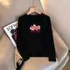 Bestseller de Almacén Lightning Marca de Moda Camiseta de Manga Larga para Mujer 2026 Otoño Invierno Holgada Gato Versátil Top de Pareja Transfronterizo Comercio Exterior