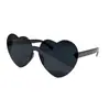 Gafas de Sol Transfronterizas con Forma de Corazón de Melocotón Delgado, Gafas de Sol de Amor, Gafas de Una Sola Pieza sin Montura con Forma de Corazón en Color Gelatina, Gafas de Sol de Color Caramelo