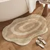 Tapete de Chão Simples, de Formato Único, de Alta Qualidade, Imitação de Caxemira, para Banheiro, Absorvente de Água, Antiderrapante, Tapete para Lavatório, Tapete para Entrada, Resistente a Manchas, Fácil de Manter