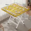 Mesa de Ajedrez Plegable, Elegante Mesa de Ajedrez Chino, Mesa Portátil para Ajedrez al Aire Libre, Mesa Cuadrada para el Hogar