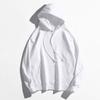 Suéter con capucha de algodón de rizo de 380 g, de marca de moda urbana para hombres y mujeres, sudadera con capucha suelta de color sólido personalizada