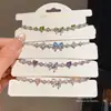 Pulsera con colgante de lazo de circonita estilo coreano para mujer, pulsera de lujo ligero de alta gama, joyería de diseño de nicho de moda al por mayor