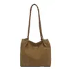 Bolso Tote Esmerilado Estilo Coreano 2025 Invierno Nueva Moda Bolso de Hombro Versátil Estilo Perezoso Bolso de Mano de Gran Capacidad para Mujeres