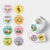 500 Piezas/Rollo Pegatinas con Patrones de Recompensa y Ánimo para Maestros de Jardín de Infancia, Lindas Pegatinas Redondas Selladoras con Expresiones de Caras Sonrientes