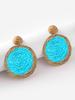 Nueva Llegada Enredadera de Césped Artificial Hecha a Mano Aretes Trenzados Aretes de Estilo Bohemio para Vacaciones Aretes Geométricos Distintivos para Mujer