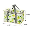 Bolsa de Piquenique Estilo Ins para Passeio ao Ar Livre Bolsa Térmica Fria Bolsa de Almoço Portátil Cesta de Piquenique com Folha de Alumínio Espessa
