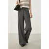 Pantalones rectos ajustados de cintura alta para mujer, ligeros y con caída, cómodos y amigables con la piel, pantalones casuales, nuevo modelo otoño 2026 H083103
