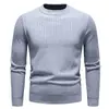2026 Nuevo Suéter de Punto Grueso de Color Sólido Casual Simple con Cuello Medio Alto para Hombre, Capa Base de Punto Engrosada para Hombre