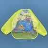 Comercio exterior abrigo infantil anti-vestir completamente impermeable bebé bebé EVA desechable ropa de arroz delantal babero ropa para pintar