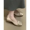 Primer Encuentro con los Zapatos de Terciopelo con Pedrería de Estilo Francés de Una Sola Tira para Mujer, Zapatos Mary Jane de Tacón Grueso Inspirados en Chanel, Cómodos para el Trayecto Diario, Tacones Altos Que No Cansan Tus Pies