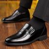 Zapatos de cuero para hombre cuatro estaciones pies zapatos de vestir de negocios para hombre transpirables casuales de pedal zapatos para padre de mediana edad una generación de cabello