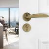Escovado Gold fechadura da porta do quarto interior puxador do quarto split lock mudo doméstico Golden maçaneta da porta do quarto padrão australiano padrão australiano