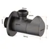 Válvula Angular Tripla de Aço Inoxidável 304 para Banheiro, Modelo Transfronteiriço, Entrada de Água Quente e Fria de Grande Fluxo, Válvula Angular Universal Espessada Antiexplosão