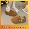 Sapatos de Algodão Birkenstock Versátil Confortável da Moda para Mulheres Design de Nicho Retrô Casual Sapatos de Algodão para Mulheres 2025 Outono e Inverno Novo Estilo