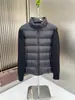 Versão Correta em Estoque Alta Qualidade m Nova Outono e Inverno Masculino Tricô Patchwork Gola Alta Jaqueta Casaco