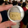 Adesivo de celular estilo Shuibei em ouro puro 999 com motivos de dinheiro e ovelhas, acessório criativo para atrair clientes, brindes no atacado