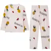Pijama para Mãe Jovem, Roupas de Casa Casuais Femininas de Manga Longa que Rejuvenescem, Pequenos Conjuntos Finos de Celebridade da Internet Casuais para Primavera, Outono e Verão