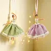 Enfeites de artesanato de Natal transfronteiriços, enfeites de menina bailarina em rede, decorações de anjo para pendurar na árvore de Natal, novos produtos