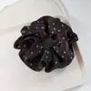 Goma para el pelo Melard de lunares color café, Lazo dulce estilo coreano para el pelo, Exquisito accesorio para el cabello para mujer, Elástica y versátil