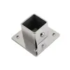Base de brida cuadrada de tubo de acero inoxidable engrosada para barra colgante de armario, base cuadrada para barra de toalla, soporte de pared lateral para colgar ropa