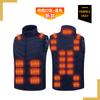 Chaleco inteligente de calefacción eléctrica transfronterizo invierno calefacción DC/USB cuello alto soporte exterior chaleco de calefacción eléctrica chaqueta cálida acolchada de algodón chaleco