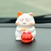 Artesanato de Resina Gato Lúcido Enfeites Celebridade da Internet Gato Lúcido Desenho Animado para Carro Enfeites Boneca Fofa para Desktop