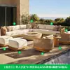 Sofá de teca para exterior para patio, villa, jardín, hotel y casa de huéspedes; Juego de muebles de ratán para ocio al aire libre, impermeable y resistente al sol