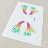 Pegatinas de Tatuaje de Venta Caliente Transfronterizas para Actividades Faciales Escenario Mariposa Colorida Larga Duración Impermeables Pegatinas de Maquillaje Facial Venta al por Mayor