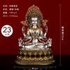 Tarjeta mide 23cm Buda de la Longevidad Xizang Adornos de Estatua de Bronce para Adoración en el Hogar Fábrica de Fabricación de Estatua de Buda de Plata Dorada Nepalí