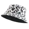 Chapéu de Pescador Leopardo Primavera Verão Cruzado Dupla Face Chapéu de Sol para Viagem ao Ar Livre Jdpm-49G