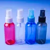 Venta al por mayor de fábrica botella rociadora de color de 20 dientes 60 ml botella cilíndrica de plástico PET botella para agua desinfectante de alcohol