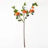 Ramas de Frutas Naranja Simuladas, Plantas Verdes Simuladas, Decoración de Paisajismo con Flores Artificiales, Adornos de Frutas Artificiales y Flores Artificiales para Sala de Estar, Venta al por Mayor