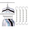 Perchero Multifuncional para Ropa, Estante de Pantalones Multicapa, 6 Ganchos, 8 Ganchos, 10 Pinzas, Perchero Plegable para Ropa, Perchero para Sombreros y Cinturones, Almacenamiento de Ropa Interior